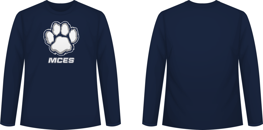 MCES Lion Paw Long Sleeve Tee (Navy)