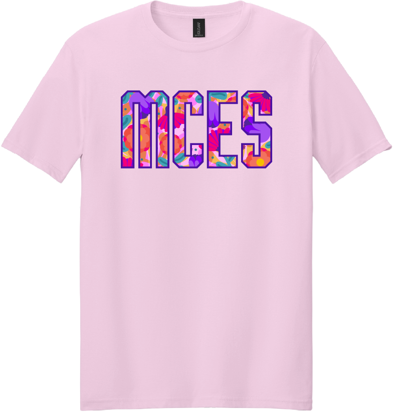 MCES Floral Tee (Light Pink)