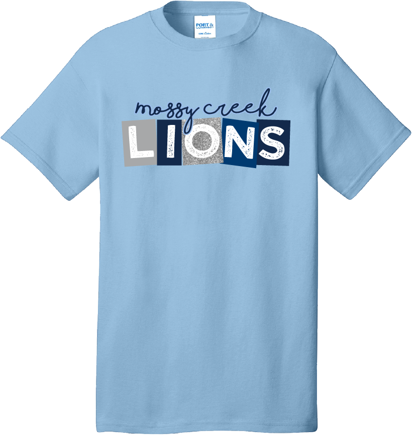 MCES Retro Block Tee (Light Blue)