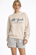 Load image into Gallery viewer, Mockneck Spirit Sweatshirt in Vanilla– Custom School Script Design
