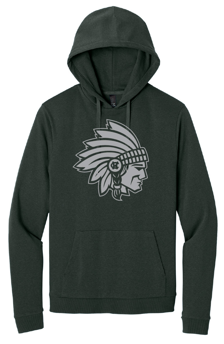 WCHS Warriors Mascot Tri-Fleece Hoodie (Deepest Grey)