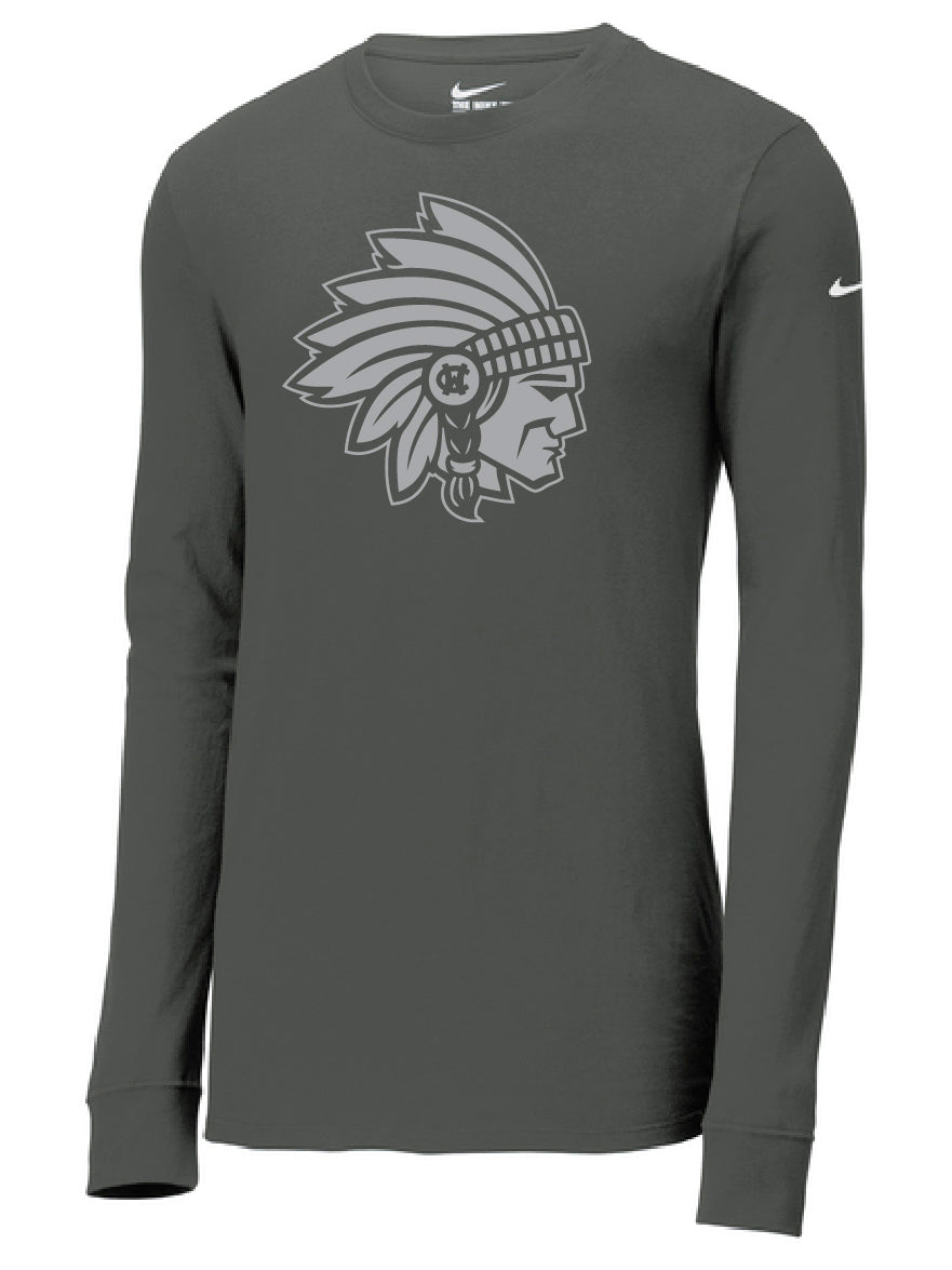 WCHS Warriors Mascot Nike Dri-FIT LS Tee (Anthracite)
