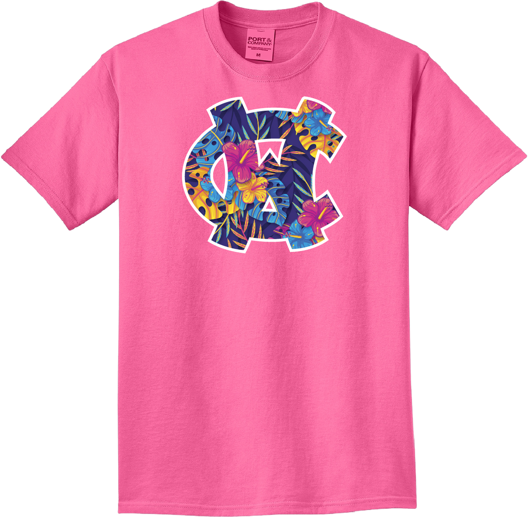 Warriors Hawaiian Tee (Neon Pink)