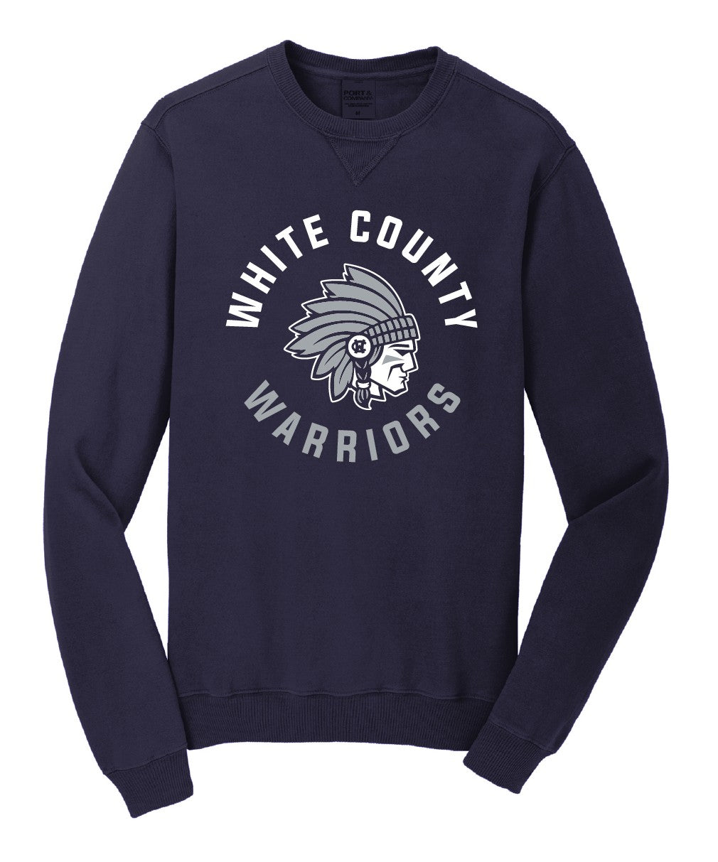 2026 Warriors Garment-Dyed Crewneck Sweatshirt (True Navy)