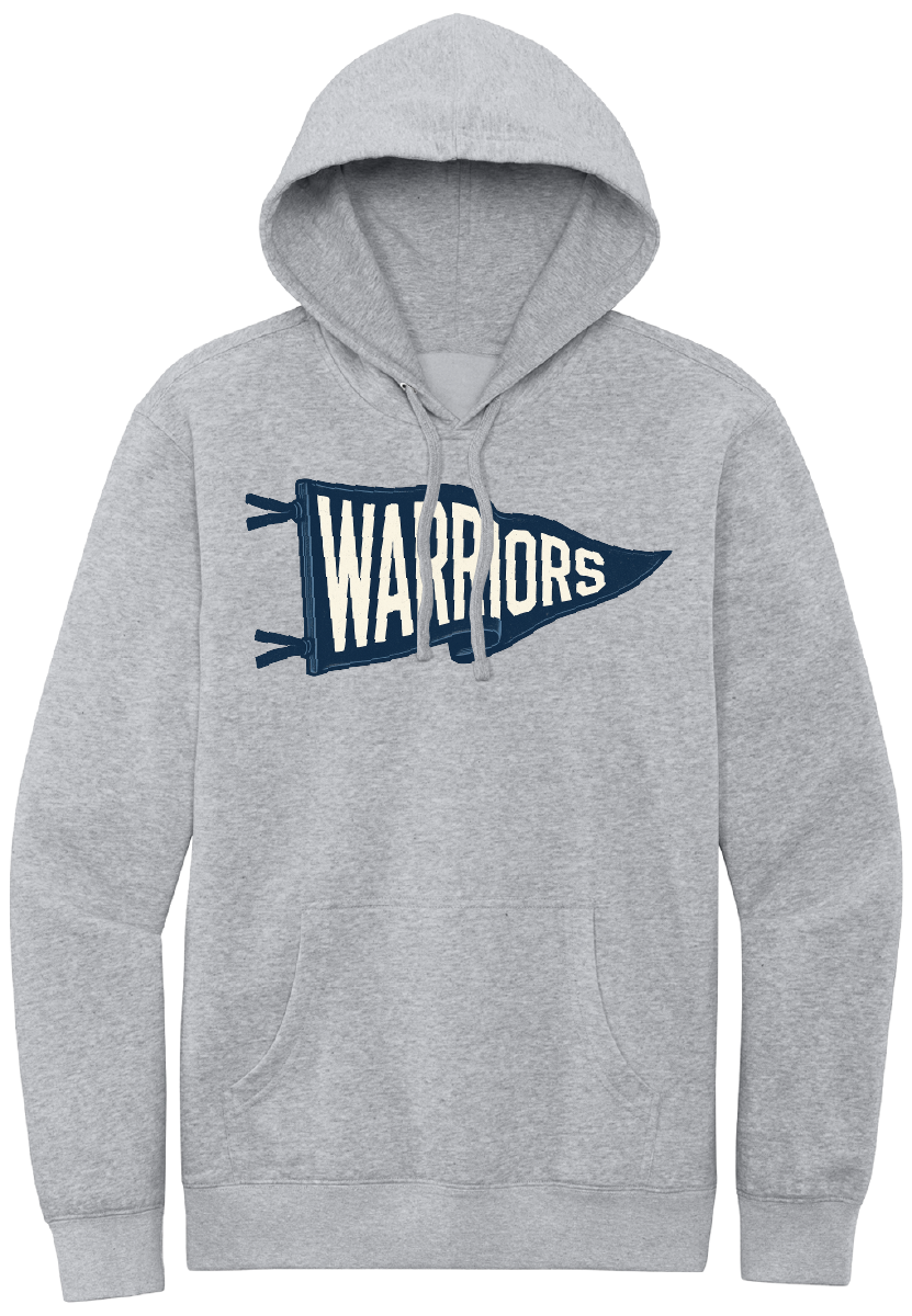 Warriors Retro Pennant Hoodie (Light Heather Gray)