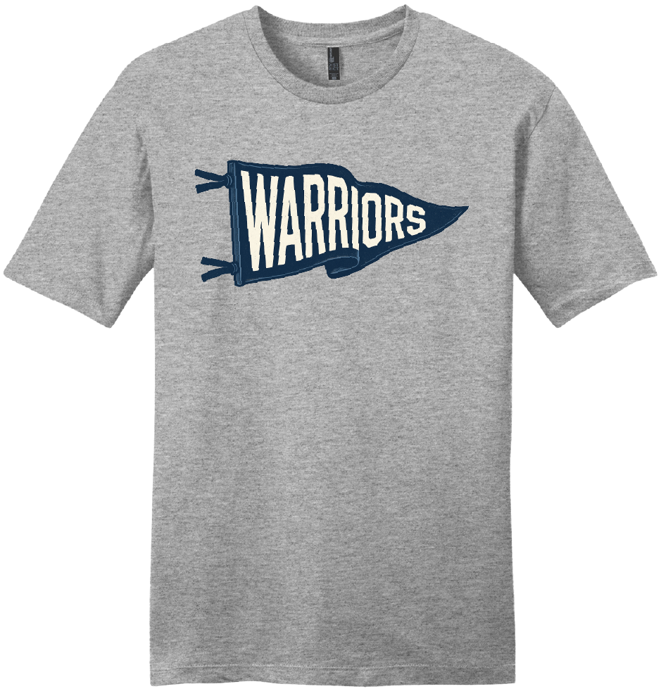 Warriors Retro Pennant Tee (Light Heather Gray)