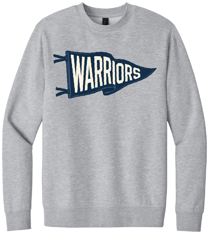 Warriors Retro Pennant Sweatshirt (Light Heather Gray)