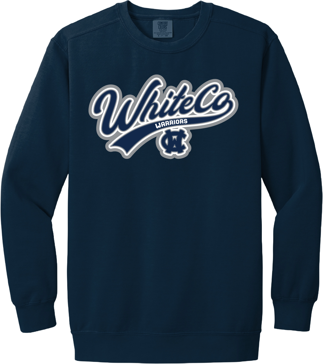White Co Comfort Colors Sweatshirt (Navy)